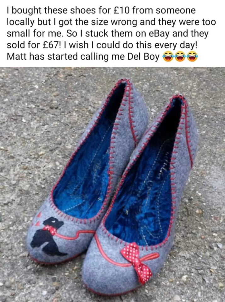 Kerensa made £57 selling these shoes