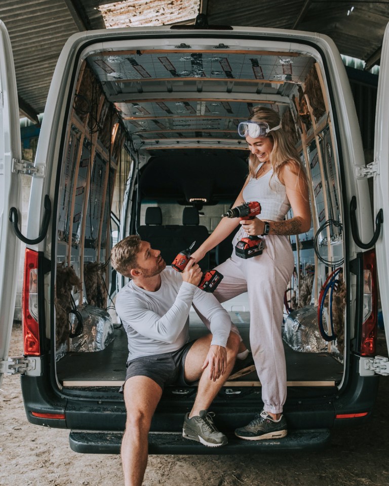 Heidi and Julian have created their dream home in the back of a white van