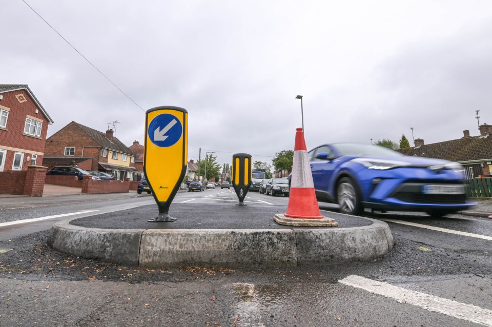 The island was put in by Wolverhampton Council after speedbumps were also build