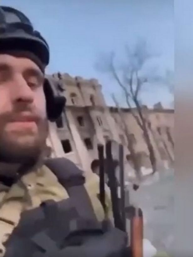 The Russian soldier appeared to be bragging about Ukrainian casualties