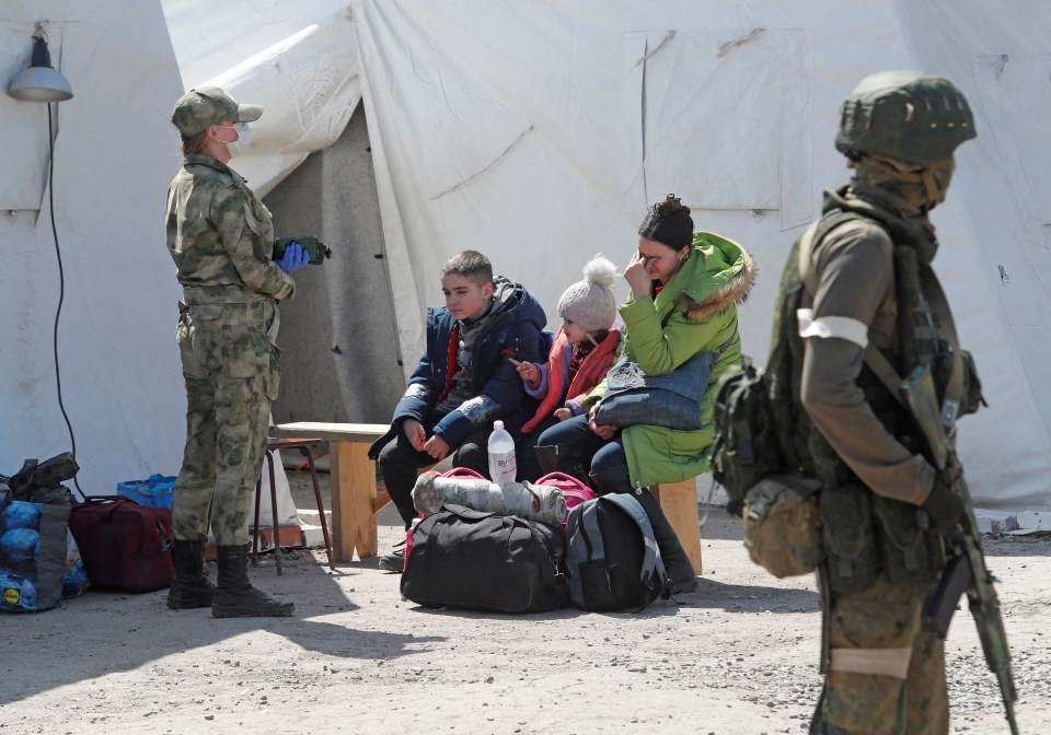 Dozens of civilians were this week rescued from the bomb-blitzed steel works