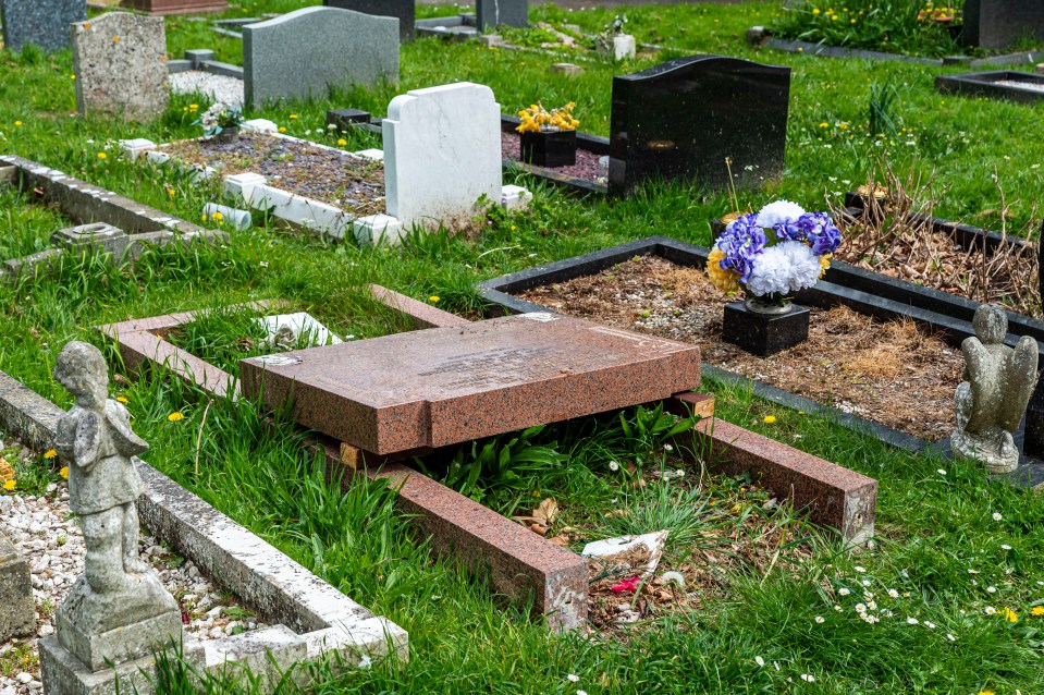 A council has removed 21 gravestones