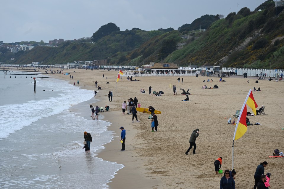 Brits are enjoying a day at the beach today