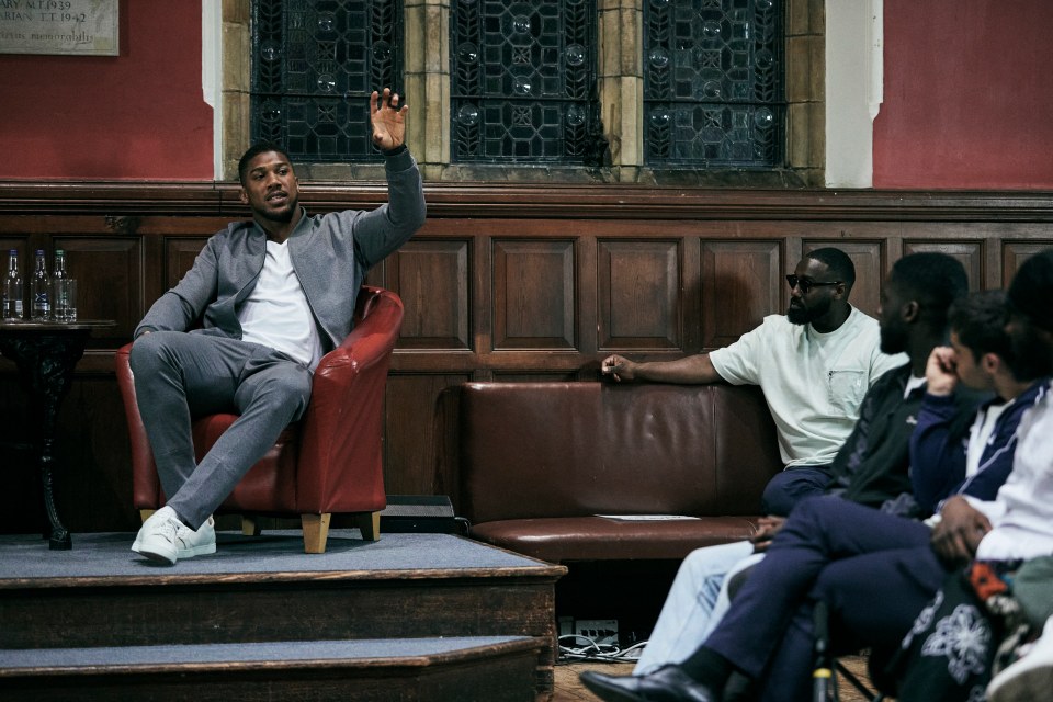 Anthony Joshua addressed students at the world-renowned Oxford Union