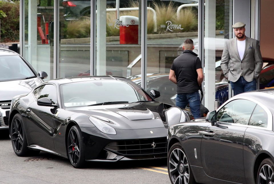 Fury traded in his Ferrari F12 (left), which would have cost around £250,000 new