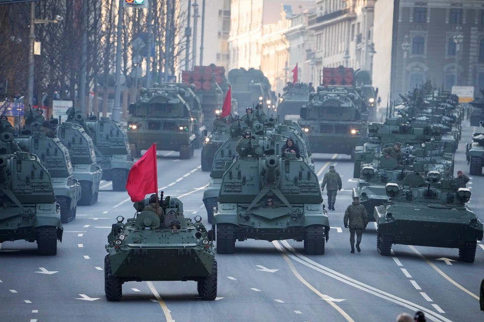 The parade is held every year to mark the victory over Nazi Germany