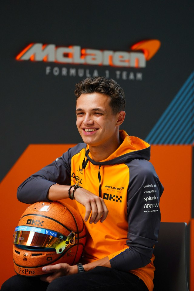 Lando Norris will be sporting this Basketball-themed helmet in Miami