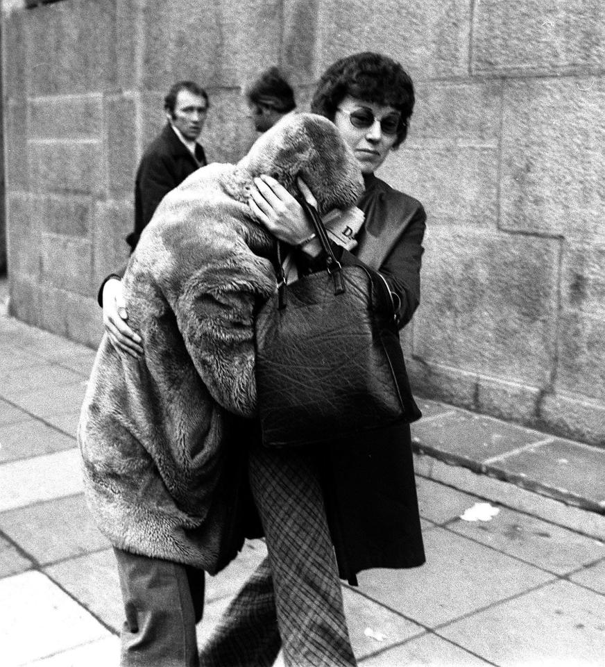 Prison warden Patricia Cairns who tried to free Myra Hindley leaving court