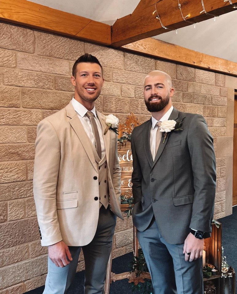 Gogglebox's Tom Malone (right) with his brother, Lee, who has just got married