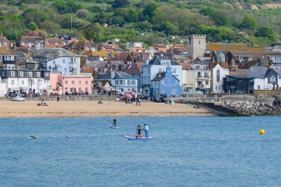 The seaside town of Lyme Regis looked picture-perfect in today's sun