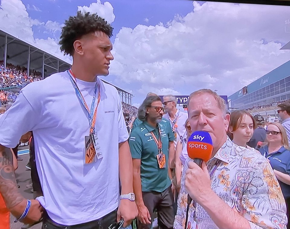 Martin Brundle with basketball star Paolo Banchero, not Patrick Mahomes