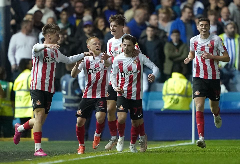 The League One Messi, Patrick Roberts, celebrates his winner.