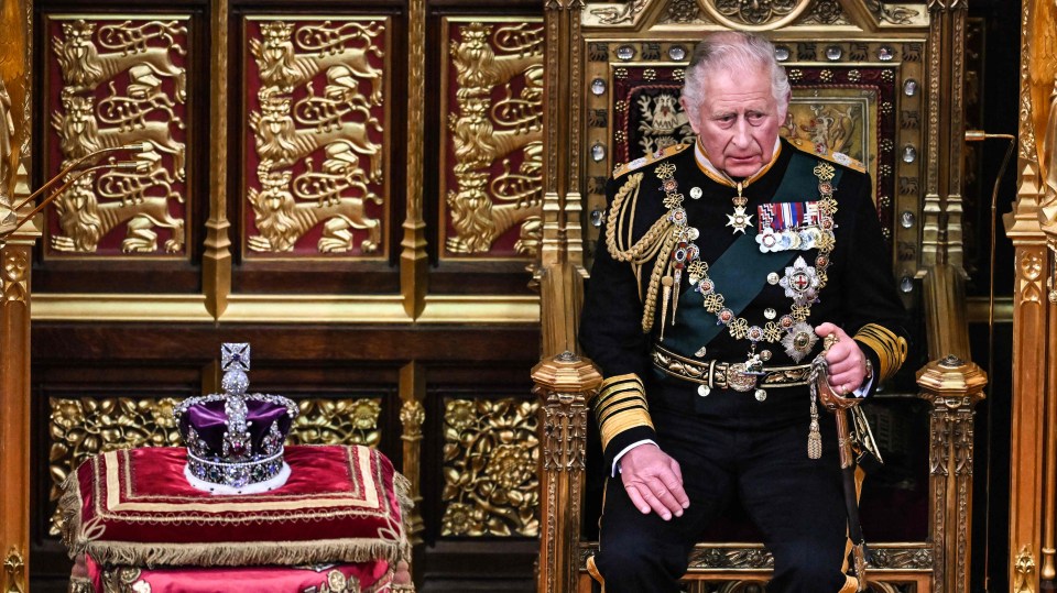 Prince Charles arriving to deliver the Queen's Speech in place of his frail mother