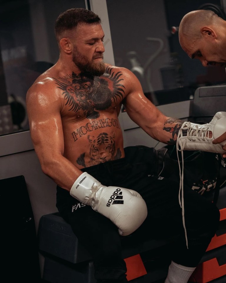 McGregor hasn't fought since last July after breaking his during his defeat against Dustin Poirier