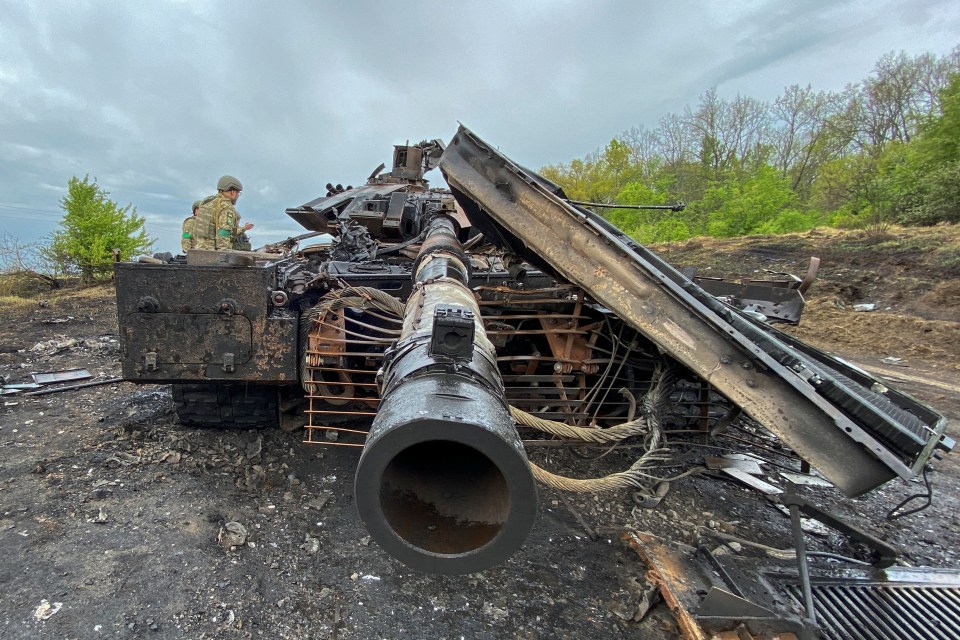 Destroyed Russian tanks have become a feature of the war in Ukraine