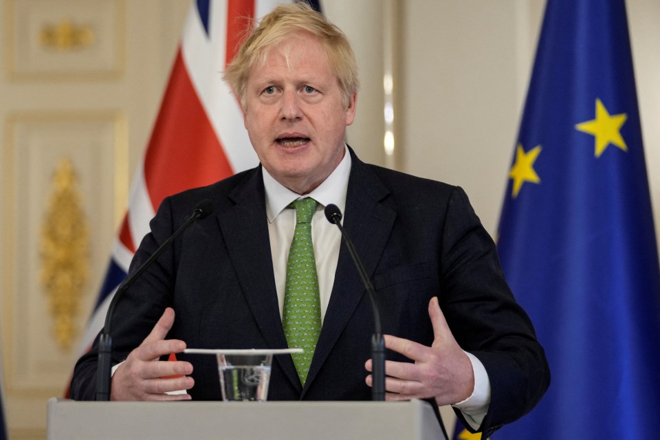 Boris Johnson yesterday faced down EU threats of a trade war with the UK — saying protecting peace in Northern Ireland was more important