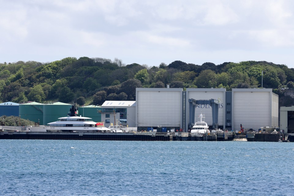 It is understood to be undergoing maintenance work at Pendennis Shipyard