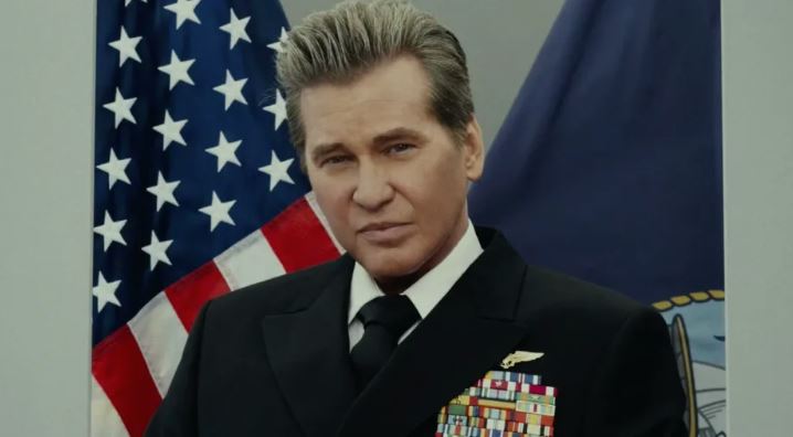 Val’s character Iceman in the new film Top Gun: Maverick