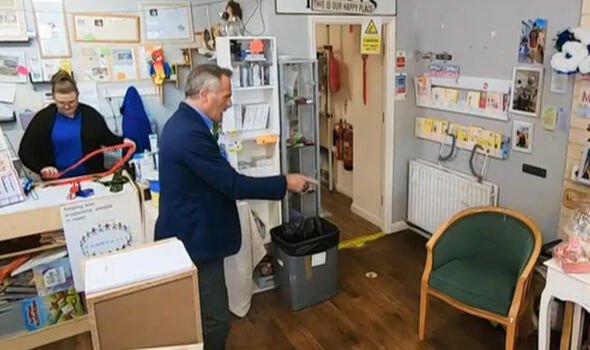 He pretended to value the 'worry chair' in her community shop