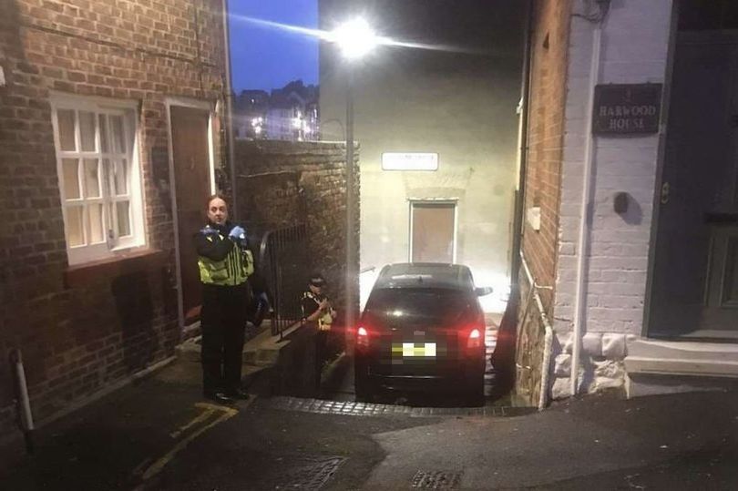 The mystery motorist blocked a resident's front door with his "terrible" parking