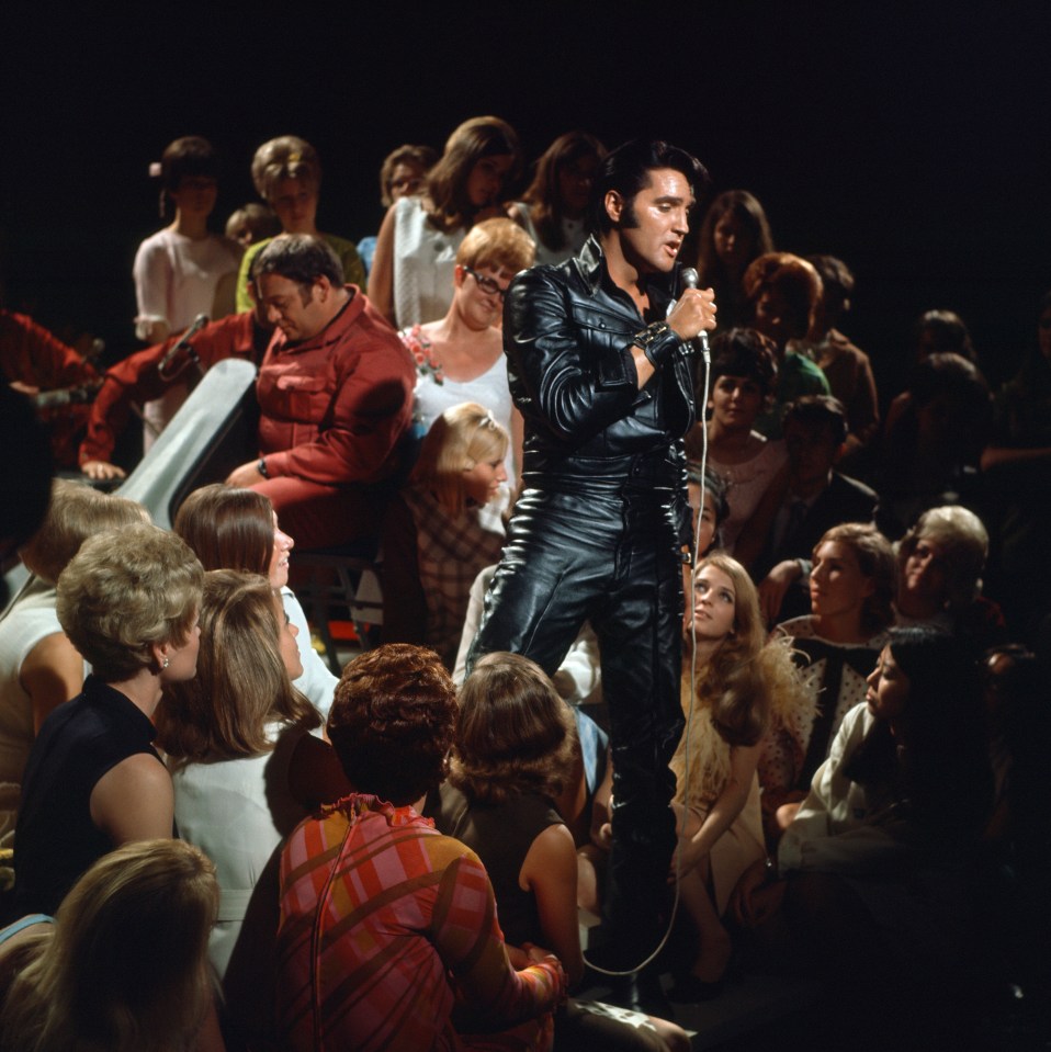 who better to look to for inspiration than the King himself, Elvis Presley, who rocked a black leather-look suit long before Harry