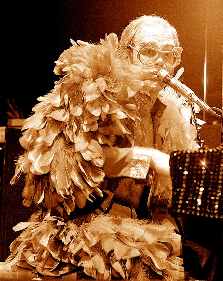 Sir Elton John first ruffled feathers with his stage show back in 1974