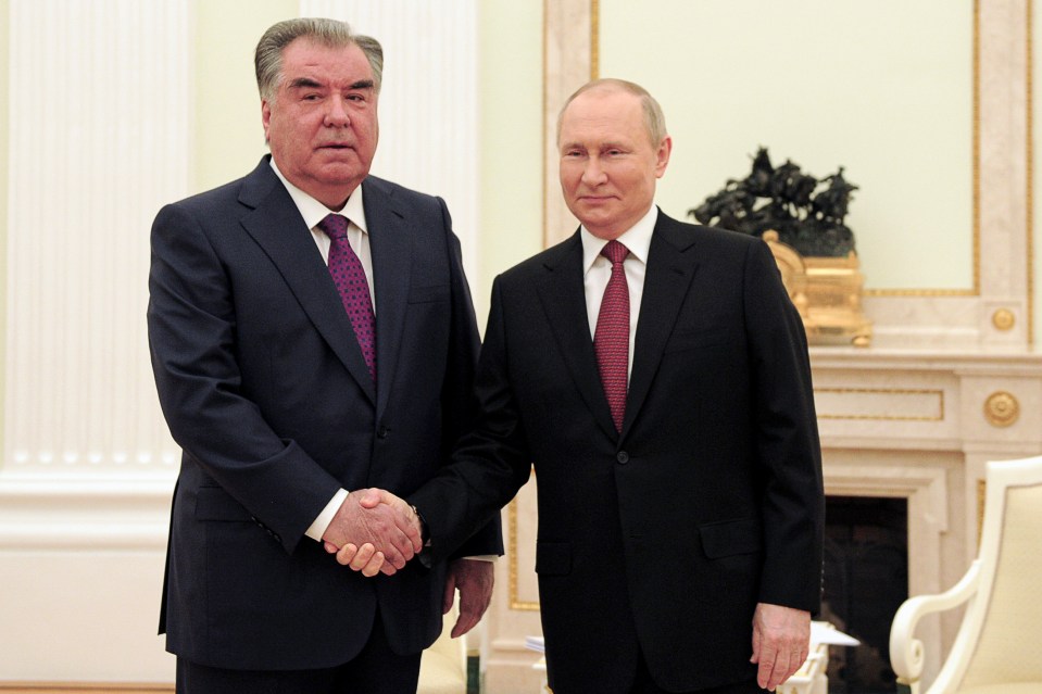 Putin was meeting the president of Tajikistan, Emomali Rahmon