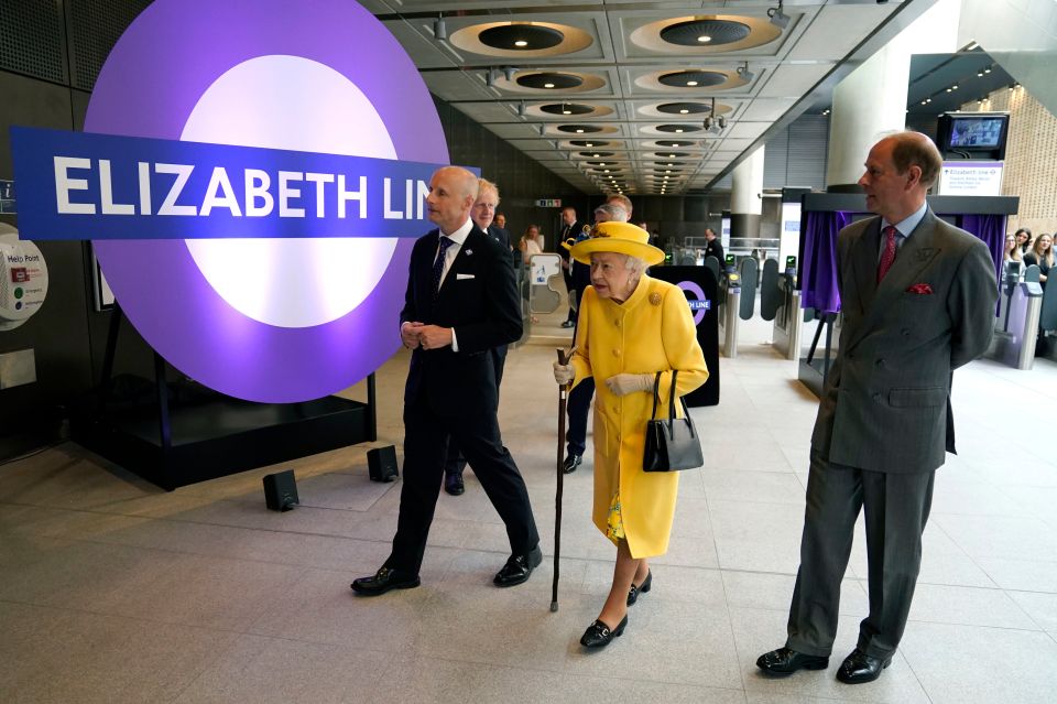 Her Majesty walked alongside Edward as she was given a tour