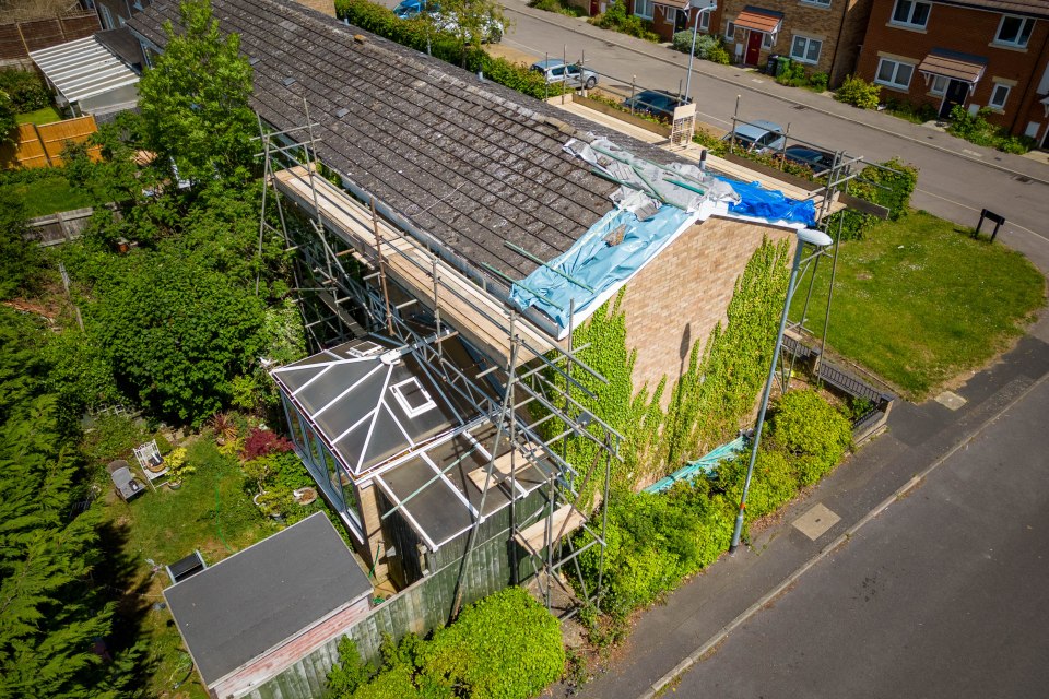 Cowboy builders ripped a large number of tiles off