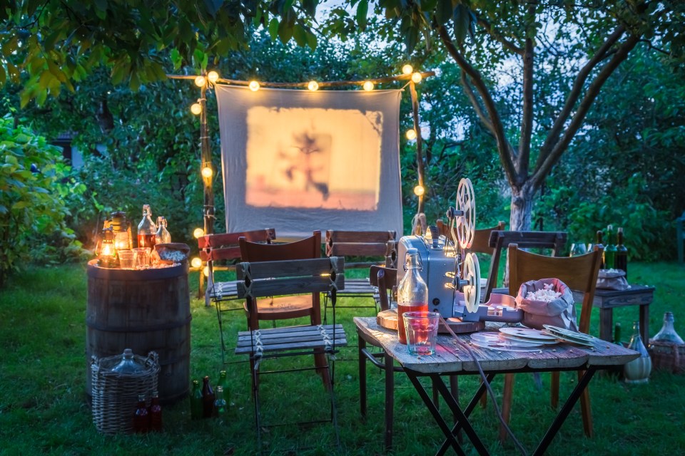 Outdoor cinemas can be ideal for adding a splash of colour