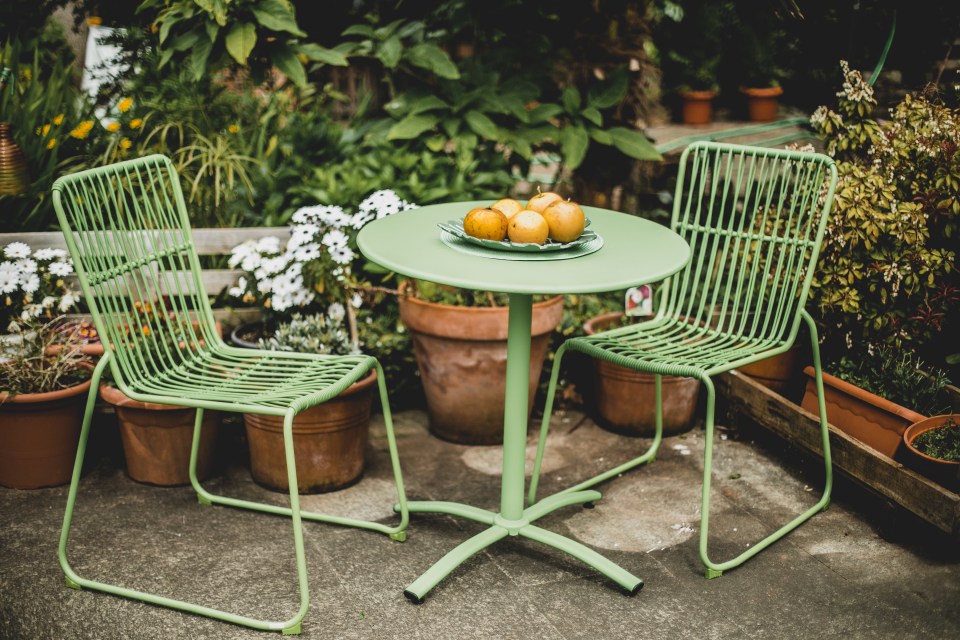 A lick of paint can instantly transform garden furniture