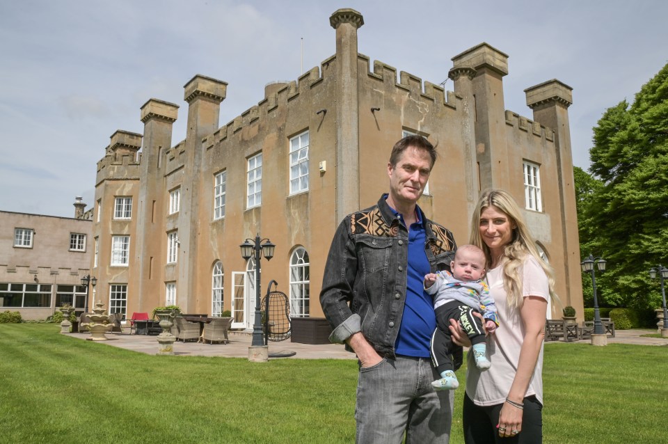 Ian Kershaw, 52, lives at Tollerton Hall with his wife Sophia, 37 and their 3-month-old son, Roman