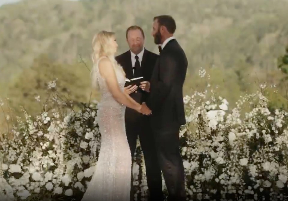 Paulina's wedding film showed the couple exchanging vows