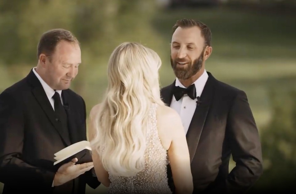 Dustin Johnson and Paulina tied the knot last month