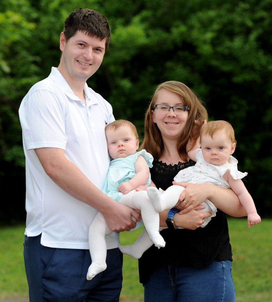 Sam and Clare with Evie-Mae and Esme-Rose