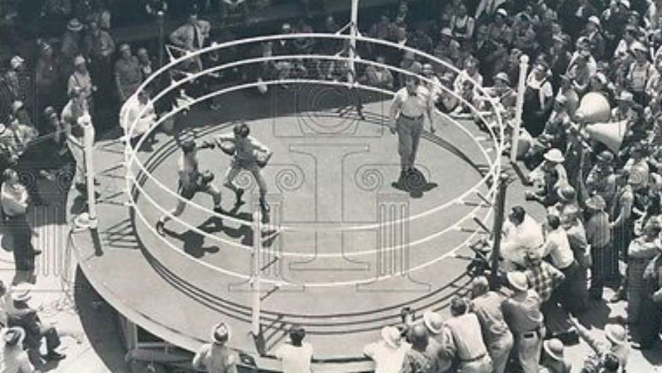 Boxers used to compete in circular rings, before it was changed in 1838