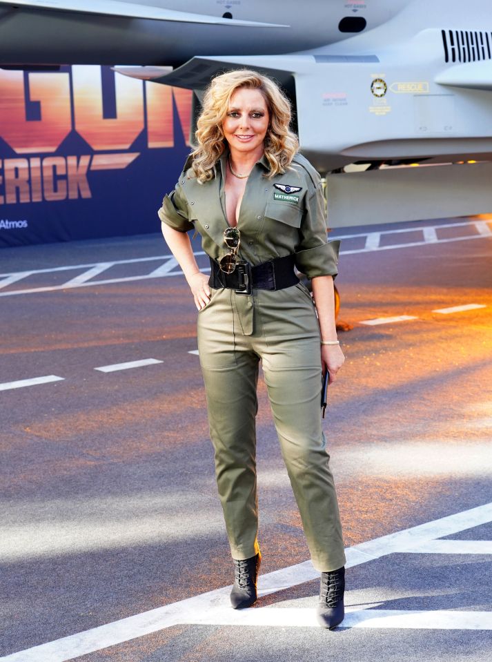 Countdown legend Carol Vorderman stunned at the Top Gun: Maverick European premiere tonight