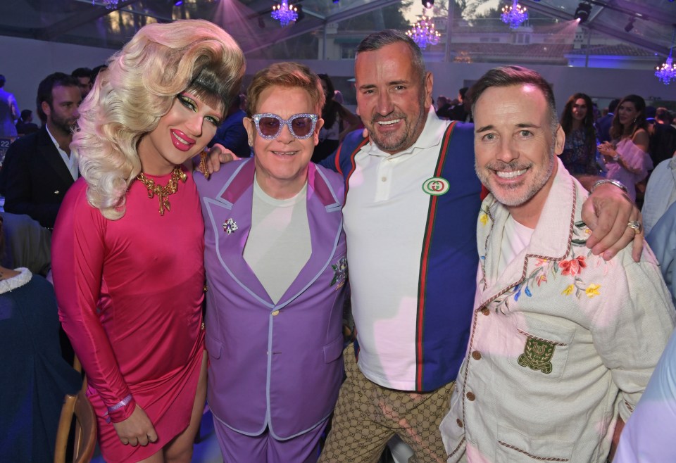 Tony is also close to Sir Elton John and husband David Furnish, who always book him for parties