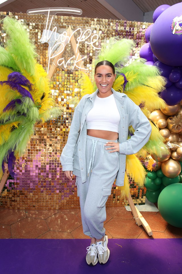 Towie’s Chloe Ross had fun at Thorpe Park Mardi Gras running from 19th May to 19th June