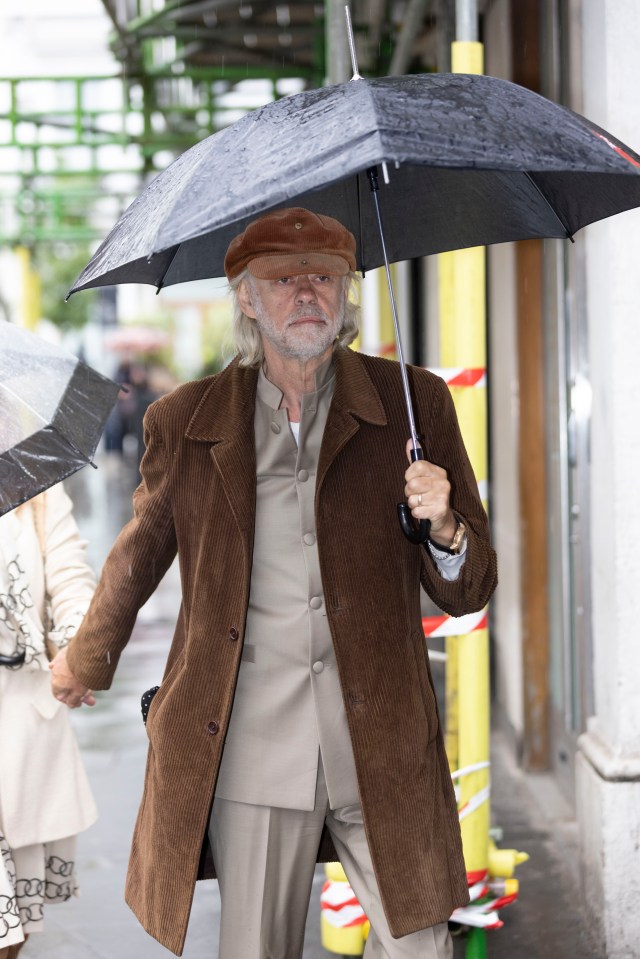 Sir Bob Geldof was also there to pay his respects