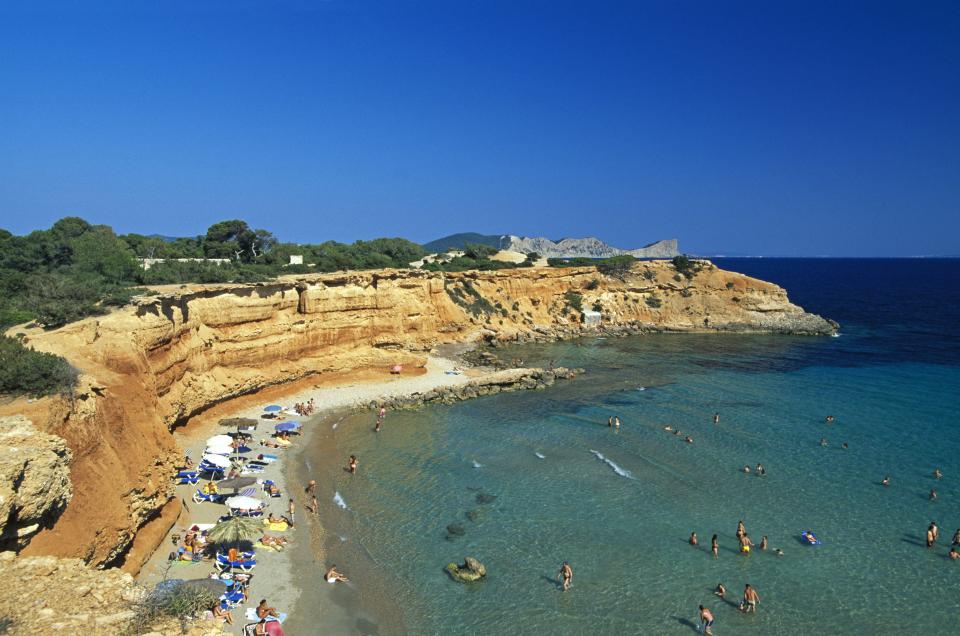 A shark was spotted today in the water off Sa Caleta, a popular bathing spot in the south-west of the island