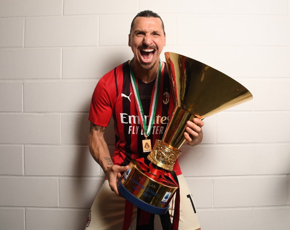 Zlatan Ibrahimovic with his fifth Serie A title