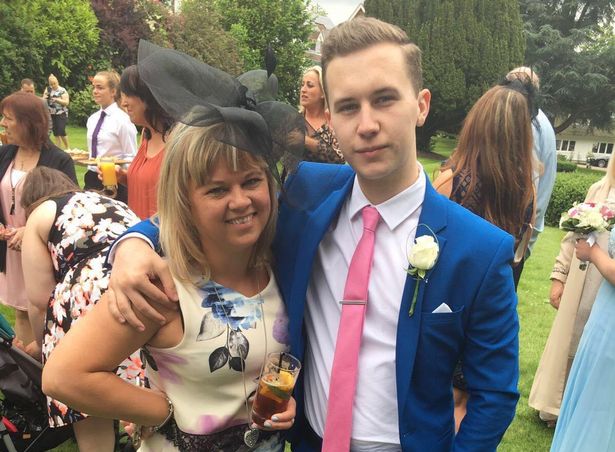 Ted, pictured with mum Jane, grew up in cold and dark conditions