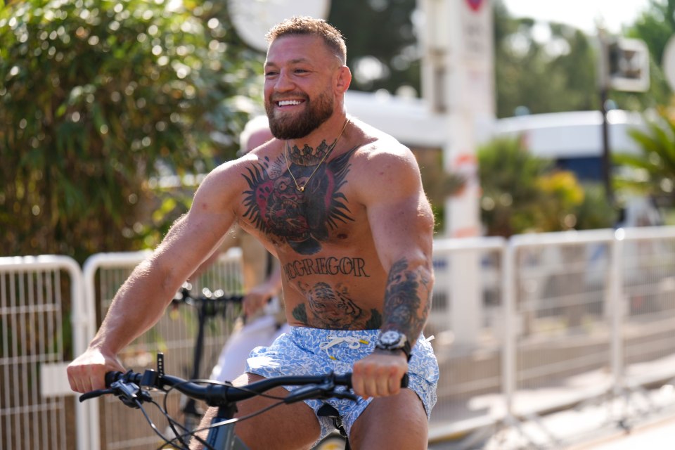 McGregor had been spotted all-smiles earlier in the day in southern France