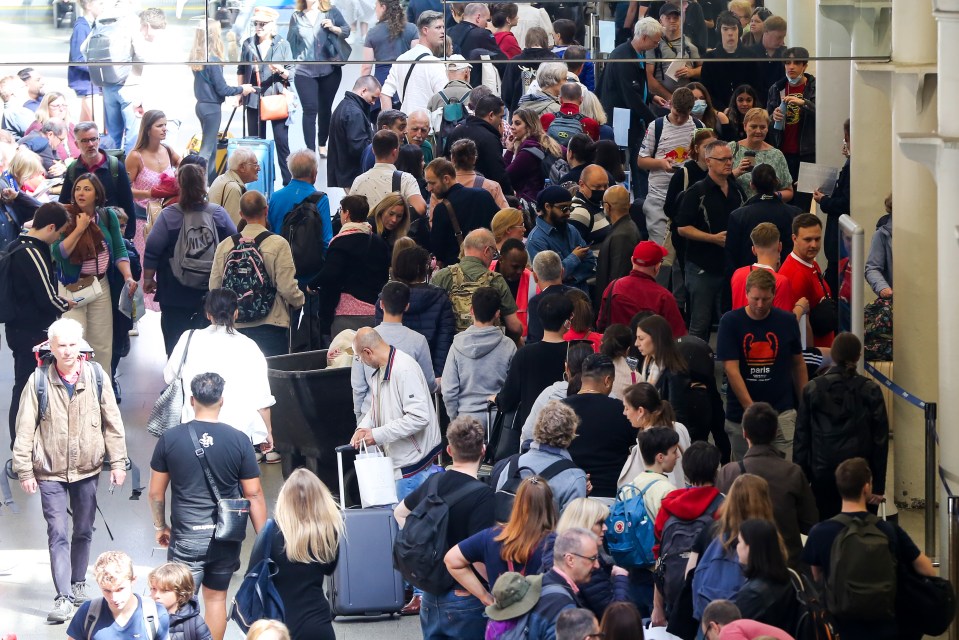 There were also queues at St Pancras yesterday