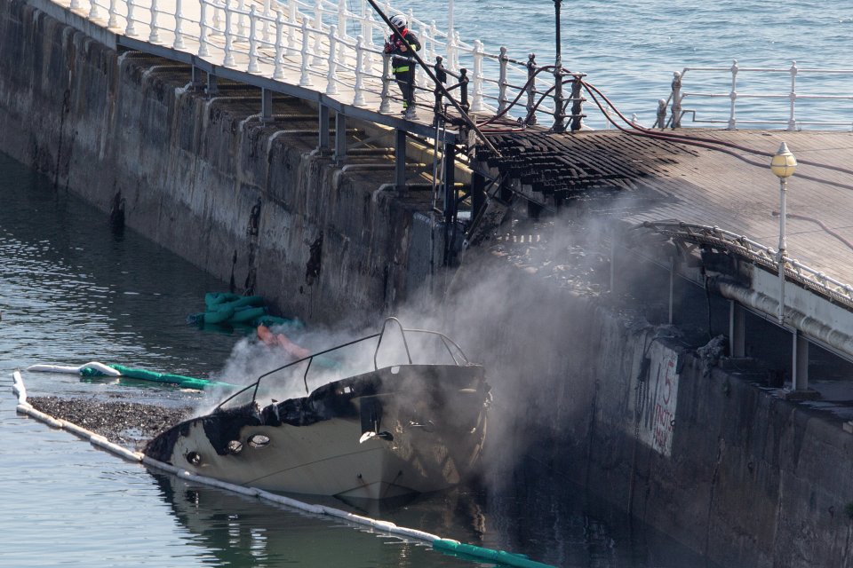 The 85ft boat sunk after a fireball tore through it