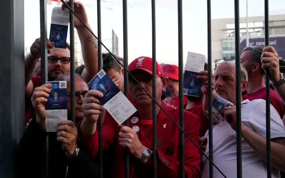 Liverpool fans with tickets were left stuck outside the stadium