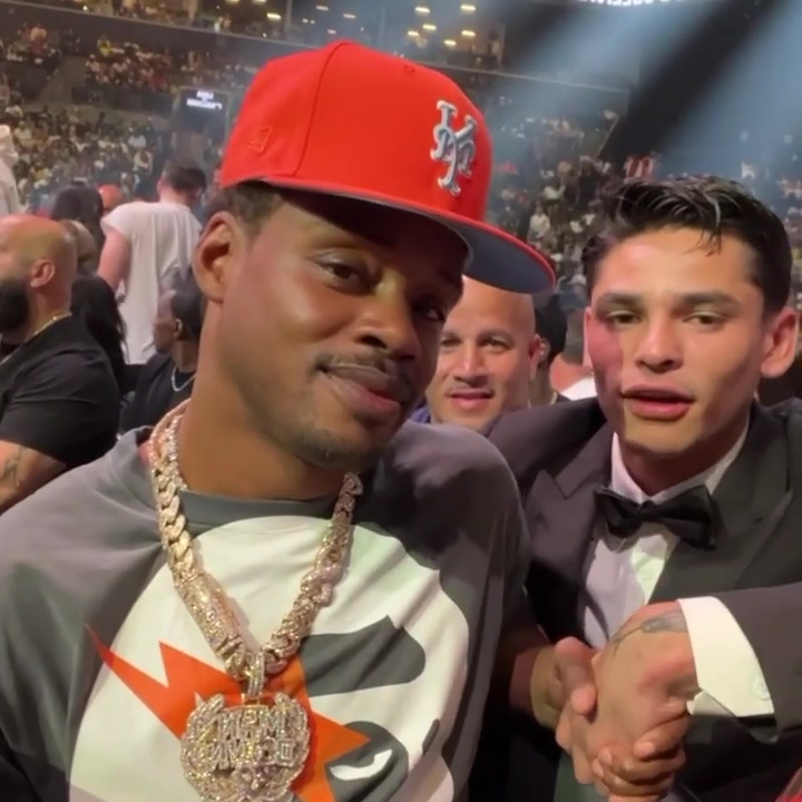 Ryan Garcia was left $20,000 down after making a ringside bet with Errol Spence Jr