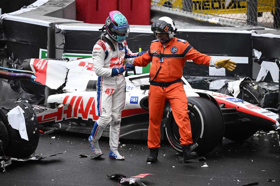 It signalled the end of Haas' Monaco GP after Kevin Magnussen had already retired