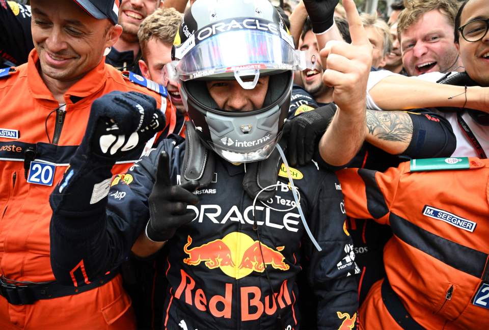 Perez was forced to give up first to Max Verstappen in Spain last week, but roared back with victory today